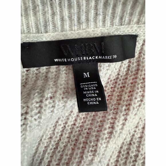 White House Black Market- Puffed-Sleeve grey Sweater, Size M - Picture 3 of 6
